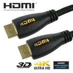 3 METRE LONG YELLOW 4K HDMI TO HDMI CABLE Sky TV PS4 Nintendo Switch Xbox One 3D