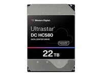 WD Ultrastar DC HC580 WUH722422ALE6L4 - Disque dur - 22 To - interne - 3.5" - SATA 6Gb/s - 7200 tours/min - mémoire tampon : 512 Mo