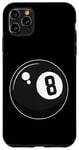 Coque pour iPhone 11 Pro Max Joueur de billard classique Magic 8 Huit Ball pour adultes et enfants