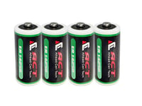 4 x ACT ER14250 LS14250 Half AA, 1/2AA, 3.6v 1.2Ah Battery Primary Lithium Battery