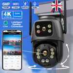 4K 6MP IP Camera Wireless WIFI CCTV FHD PTZ Smart Home Security System IR Cam UK
