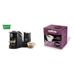 Lavazza A Modo Mio Jolie & Milk Black Coffee Machine, with Milk Frother & 256 Eco Caps Coffee Pods Espresso Lungo Dolce