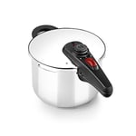 BRA Allure 6 Litre Quick Pressure Cooker Stainless Steel Suitable for All Cookers Including Induction [Amazon Exclusive]