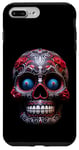 Coque pour iPhone 7 Plus/8 Plus Crâne en sucre Jour des morts Crâne Rouge et Noir Art