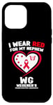Coque pour iPhone 14 Pro Max Je porte du rouge pour la granulomatose de mon neveu Wegener