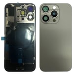 iPhone 16 Pro Max Baksida med smådelar - Naturlig Titan