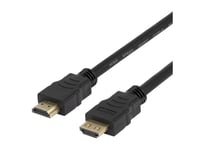 Deltaco - High Speed - Hdmi-Kabel Med Ethernet - Hdmi-Hanlås Till Hdmi-Hanlås - 4 M - Svart - Stöd För 4K60 Hz (3840 X 2160), Flexibel