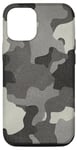 iPhone 14 Pro Gray Vintage Camo Realistic Worn Out Effect Case
