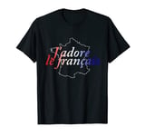 J'adore le francais - I Love French T-Shirt in French T-Shirt