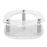 Geekria Acrylic Clear Case for Echo Dot 3rd Gen with Clock (Rounded Square)