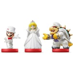 Figurine Amiibo - Mario, Peach & Bowser en tenues de mariage • Collection Super Mario