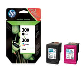HP 300 Original Tri-colour & Black Ink Cartridges - Multipack, Black & Tri-colour