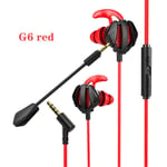 G6 red G20-Écouteurs de jeu 3.5mm pour Pubg PS4 CSGO, casque de jeu 7.1 avec micro, contrôle du volume, universel, PC Gamer, sauna, téléphone G6/9 ""Nipseyteko