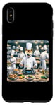 Coque pour iPhone XS Max Shiba Inu Directs Busy Kitchen. Chef's Coat Chapeau Plats