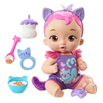 My Garden Baby Snack & Snuggle Baby Kitten Interactive Purple Doll(12-in) with 20+ Sounds and 5 Accessories, Great Gift for Kids Ages 3Y+
