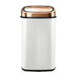 Tower Kitchen Bin with Sensor Lid 58L, Stainless Steel Body, White T80904RW