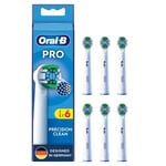 Oral-B Pro Precision Clean Lot de 6 brosses à dents électriques avec poils innovants en forme de X pour brosse à dents Oral-B