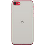 Apple iPhone SE (2020) Gennemsigtigt Telefoncover Grått hjärta