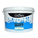 Crown Matt Emulsion Magnolia Wall & Ceiling Paint Non-Breatheasy 10 Litres