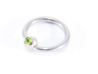 Bröstpiercing CBR ljusgrön sten