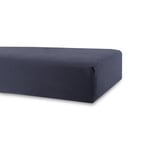Formsydda lakan 70x140 cm - Mörkblått - 100% bomull jersey lakan - Formsydda lakan till barnmadrass