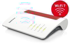 Fritz!Box 7682, Wi-Fi 7 (802.11Be), Dual-Band (2,4 Ghz / 5 Ghz), Nätverksansluten (Ethernet), Vdsl, Vit, Bordsrouter