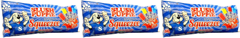 Slush Puppie The Original Squeezee - Pack of 3 (Total of 30 x Freeze Pops 60ml)