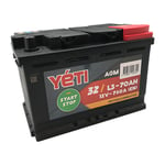 Yeti - Batterie Voiture Start & Stop Agm 70ah 760a (n°32)