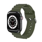 VIGTMO Bracelet Compatible avec Apple Watch Bracelet 38mm 40mm 41mm 42mm 44mm 45mm, Bracelet en Silicone Compatible avec iWatch SE/Series 7 6 5 4 3 2 1, 42mm/44mm/45mm(Vert foncé)