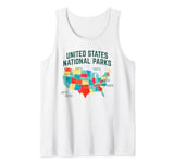 Colourful American National Parks Map Tank Top