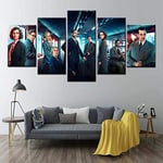 BJWQTY Frameless-Murder On The Orient Express Oil Painting Oncanvas Home Living Room Office Wall Decoration Painting5 pieces_40X60_40X80_40X100Cm