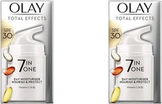 Olay Total Effects 7In1 Moisturiser with SPF 30 & Niacinamide, 50Ml (Pack of 2)