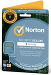 Norton Security Deluxe 3 Device VPN 2024 1 Year PC Mac Android iOS Sent by Post