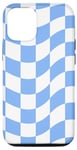 Coque pour iPhone 13 Carreaux à carreaux classiques ondulés Bleu clair