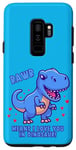 Galaxy S9+ Rawr Means I Love You In Dinosaur with Big Blue Dinosaur Case