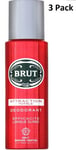 3 x Brut Deodorant Body Spray 200 ml - Attraction Totale