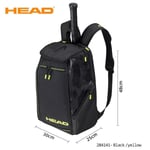 HEAD Tennisväska Tennis Djokovic Radical Rebel Ryggsäck 2023 Black yellow