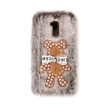 yhy Pearl Bear Plush Phone Case For OnePlus 7T Pro Soft And Stylish Skin Friendly Silicone Plush Shell Brown