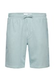 Slhregular-Ben Seersucker Jersey Shorts Bottoms Shorts Casual Green Selected Homme