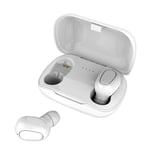 Flushzing Stereo Sports Wireless Earbuds Bluetooth 5.0 Headphones Noise Cancelling TWS In-ear Earphones with Charging Case,White