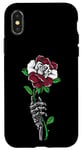 Coque pour iPhone X/XS Rose de Lettonie avec squelette drapeau letton racines Souvenir de la Lettonie