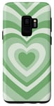 Coque pour Galaxy S9 Cute Latte Lover Sage Green Coffee Heart Pastel Latte
