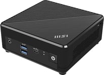 MSI Cubi N ADL Intel N200 Barebone, SFF Mini PC, Type C, USB 3.2 Gen2, HDMI, DP, Dual LAN, WiFi, BT, VESA, Supports Max 16GB DDR4 SO-DIMM (1 Slots), M.2 (1 Slot), 2.5'SSD/HDD (1 Slot)