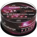 MediaRange - 50 x CD-R - 700 Mo (80 min) 52x - blanc - surface imprimable par jet d'encre - spindle