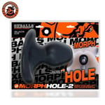 Oxballs Morphhole 2 Gaper Plug Black Ice Large 2.8 Inch Male Anal Sex Toy