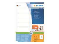 HERMA Premium - Papir - matt - permanent selv-adhesiv - hvit - 97 x 33.8 mm 3200 etikett(er) (200 ark x 16) laminerte etiketter