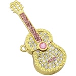 8 GB metallgitarr USB-minne (guld), modell 3.0 USB-minne, datalagring minneskort minnespinne