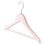 1x Light Pink Wooden Kid's Hanger Baby Children Coat Clothes Hangers Trouser Bar