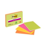 Post-it® Post-it Klistrelapper "Super-Sticky" Meeting Notes (4-pakk), 152x101mm