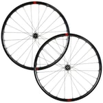 Fulcrum Rapid Red 300 DB 2WF Gravel Wheelset - 650b Black Campagnolo N3W 12mm Front 142x12mm Rear Centerlock Pair 13 Speed Clincher 650B